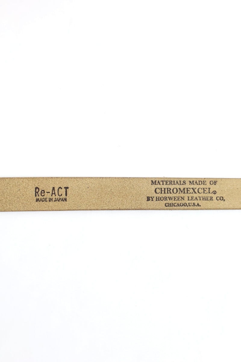Re-ACT / Studs Sword tip Narrow Long Belt - Choco