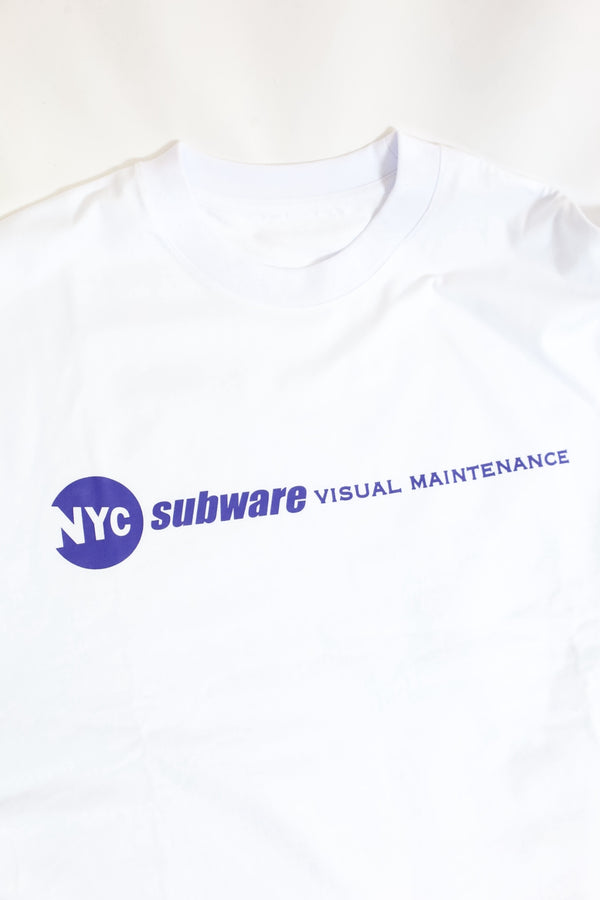 SUBWARE  / MARQUEE LOGO LONG SLEEVE TEE - WHITE