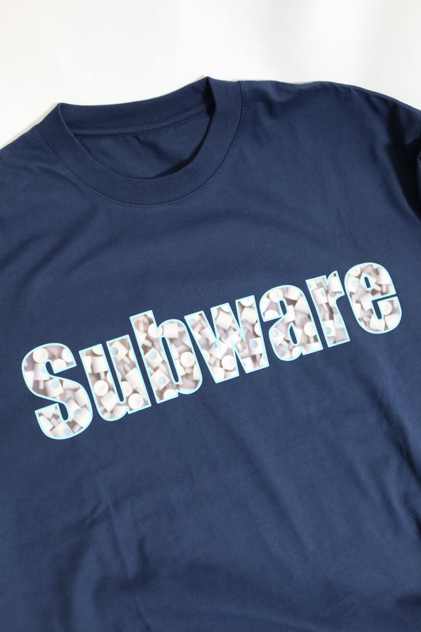 SUBWARE  / FAT CAP FILL LONG SLEEVE TEE - NAVY