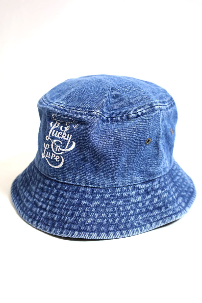 Lucky 'n' Lure / Bucket Hat-Denim
