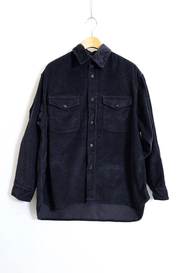alvana / Corduroy Leather Patch Shirt Jacket