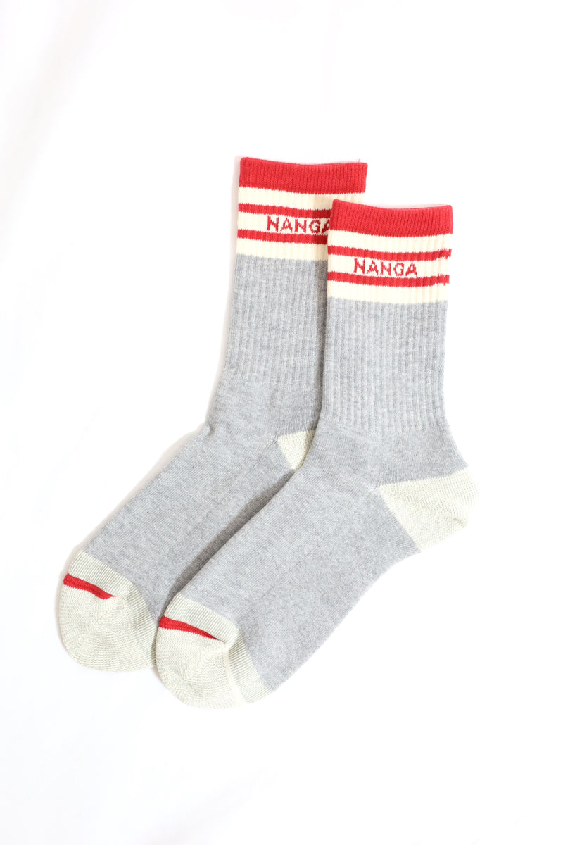NANGA/COLOR LINE RIB 7DAYS SOCKS  - RED