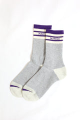 NANGA/COLOR LINE RIB 7DAYS SOCKS  - PURPLE