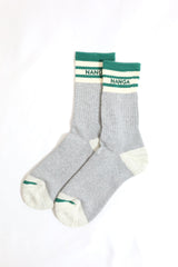 NANGA/COLOR LINE RIB 7DAYS SOCKS  - GREEN
