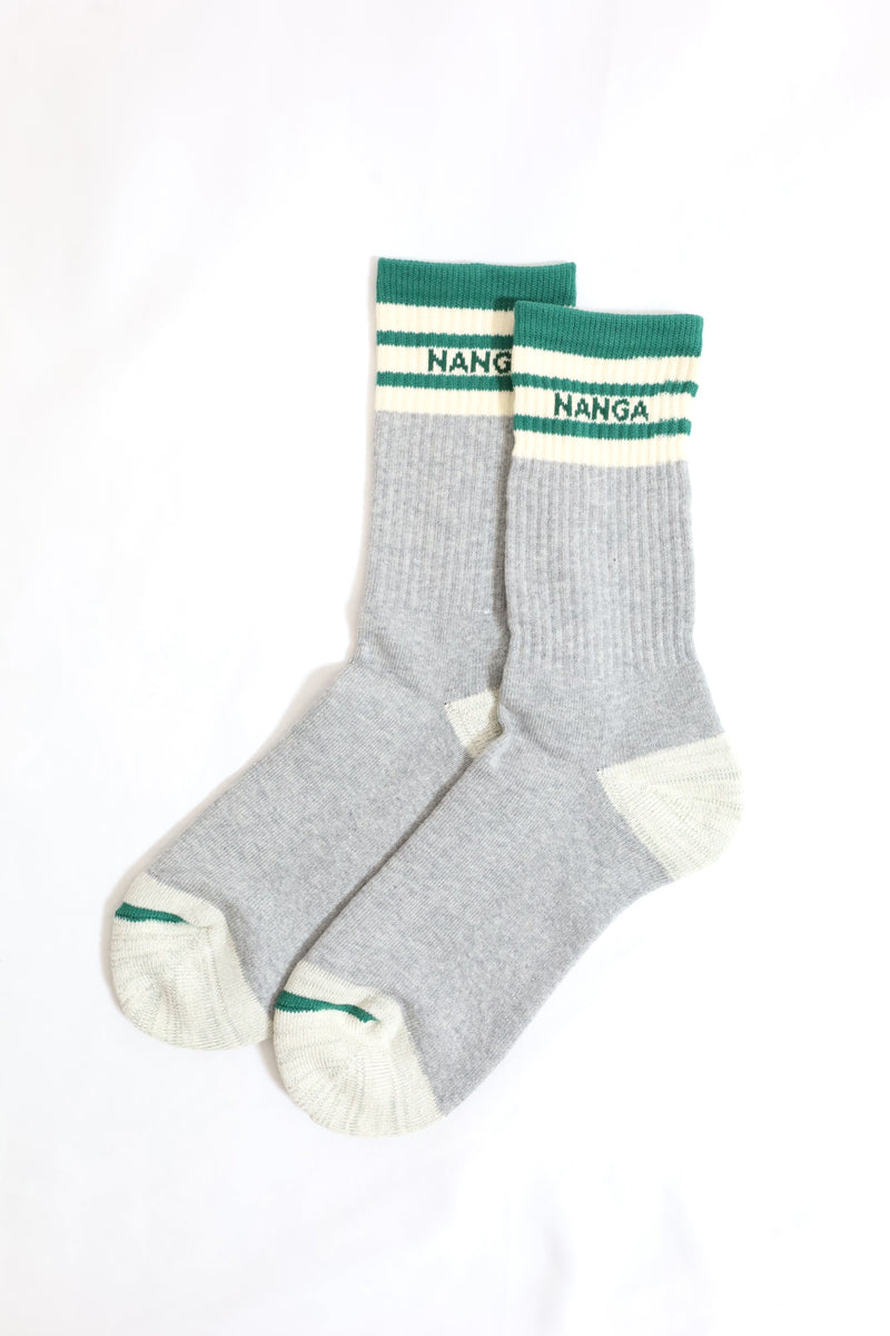 NANGA/COLOR LINE RIB 7DAYS SOCKS  - GREEN