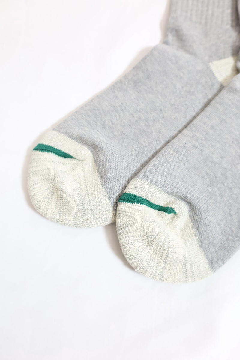 NANGA/COLOR LINE RIB 7DAYS SOCKS  - GREEN