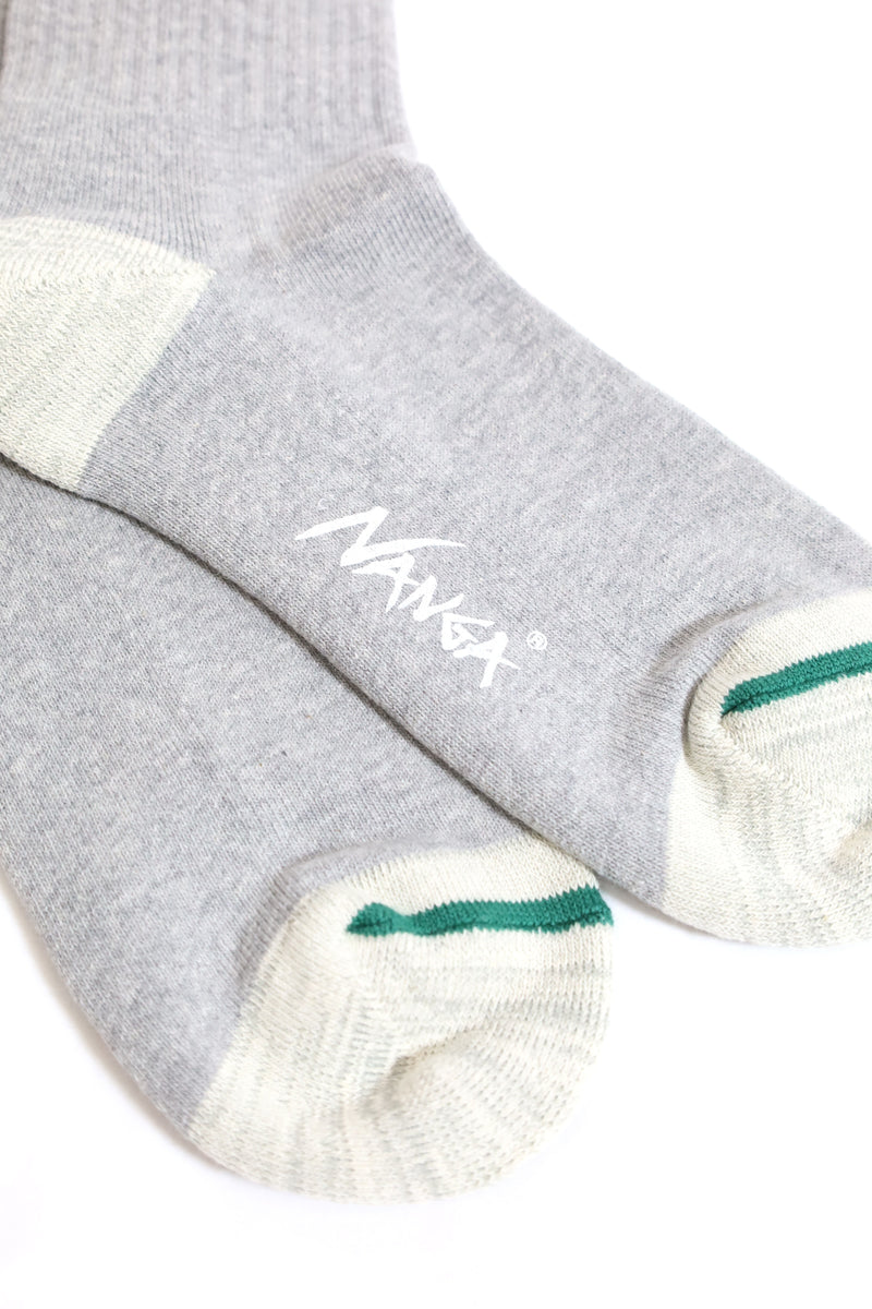 NANGA/COLOR LINE RIB 7DAYS SOCKS  - GREEN