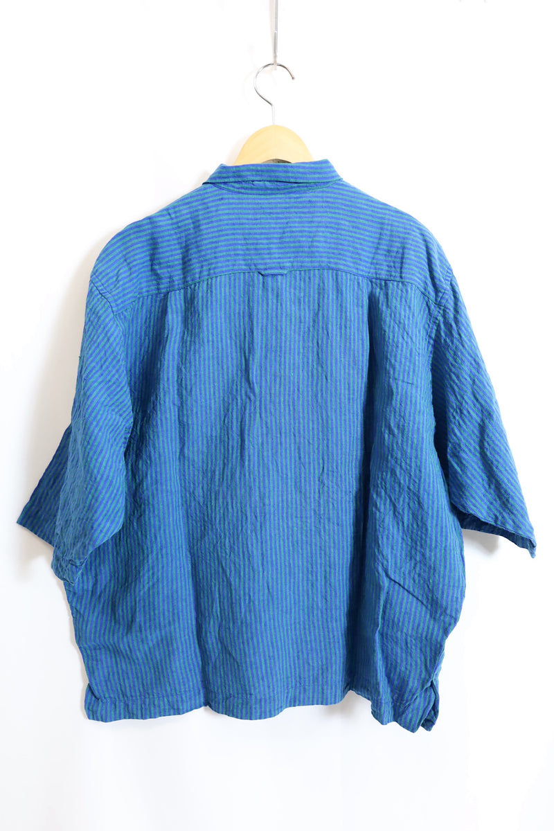 jujudhau / Beack Collar Shirt 1/2 - BG Stripe 