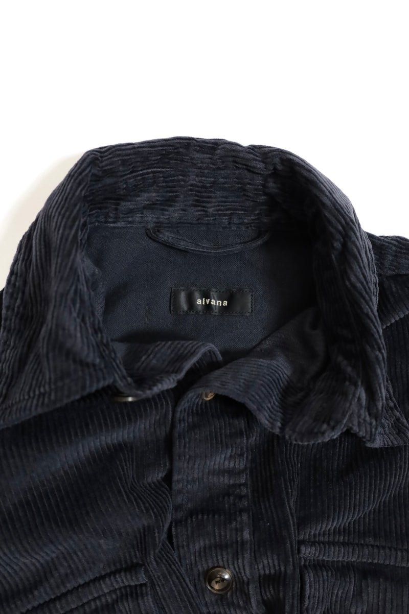 alvana / Corduroy Leather Patch Shirt Jacket