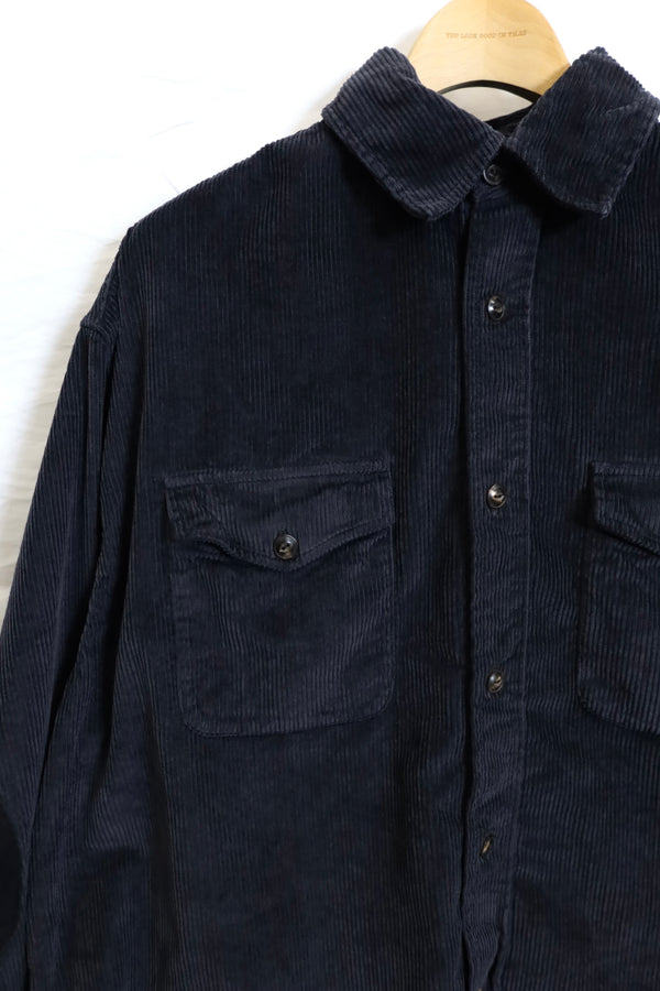 alvana / Corduroy Leather Patch Shirt Jacket