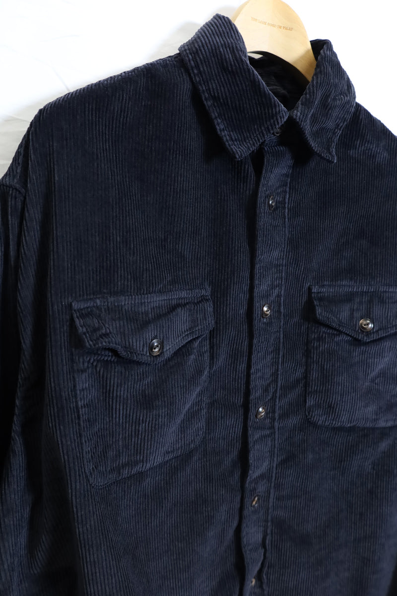 alvana / Corduroy Leather Patch Shirt Jacket