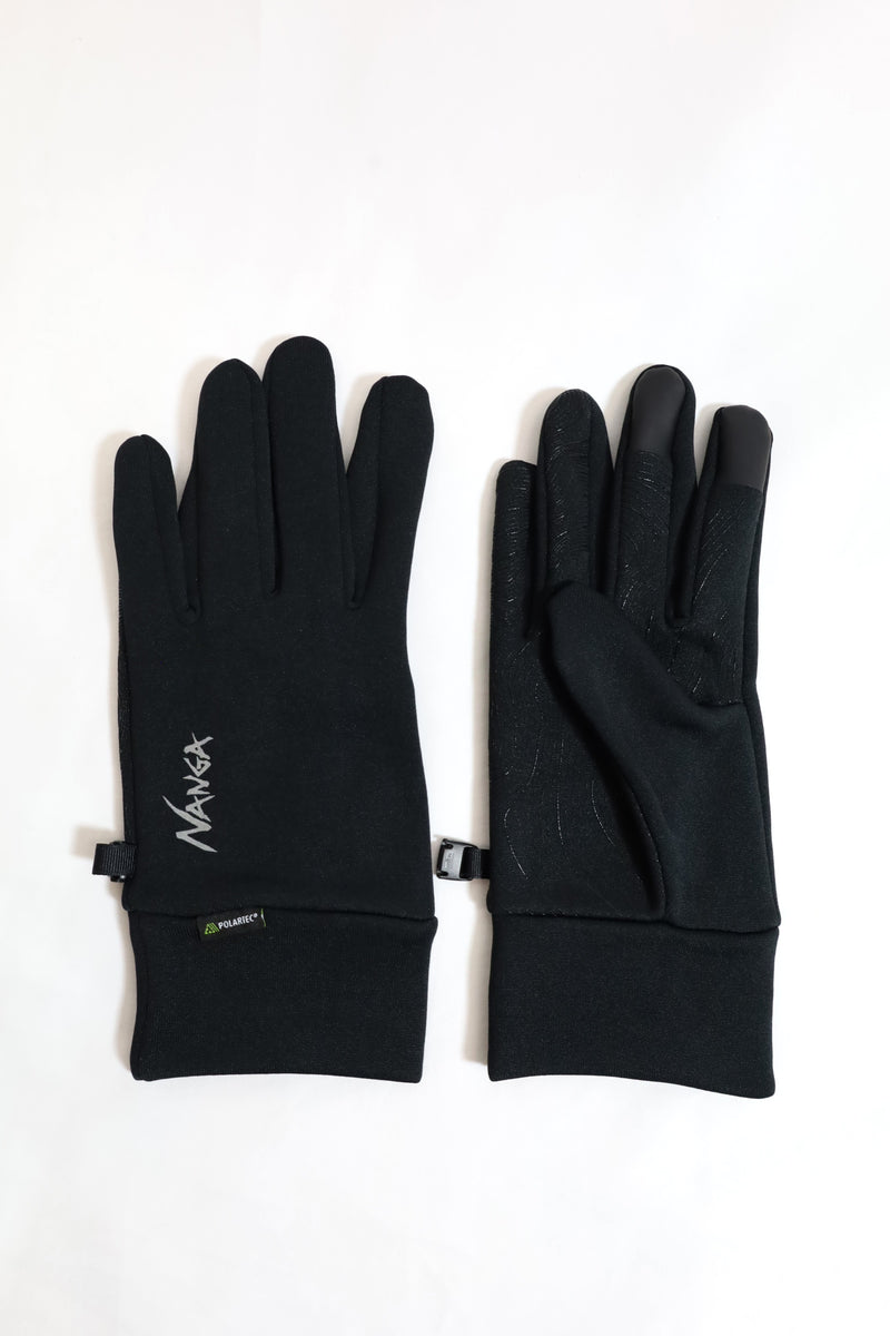 NANGA/POLARTEC POWER STRETCH GLOVES - Blk