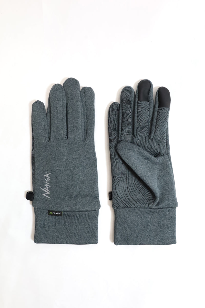 NANGA/POLARTEC POWER STRETCH GLOVES - Gray