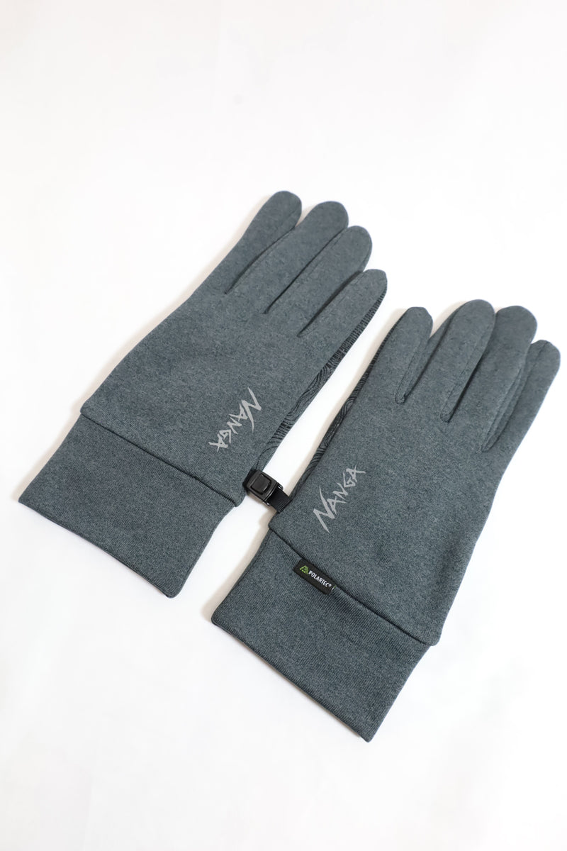 NANGA/POLARTEC POWER STRETCH GLOVES - Gray