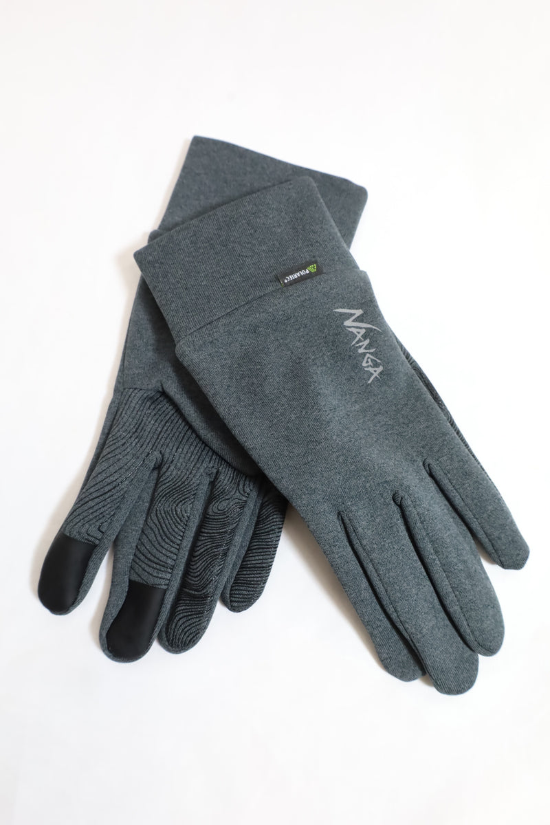 NANGA/POLARTEC POWER STRETCH GLOVES - Gray