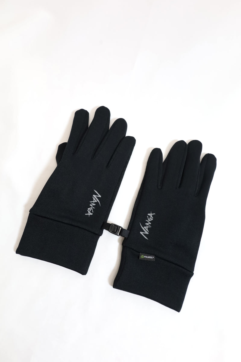 NANGA/POLARTEC POWER STRETCH GLOVES - Blk