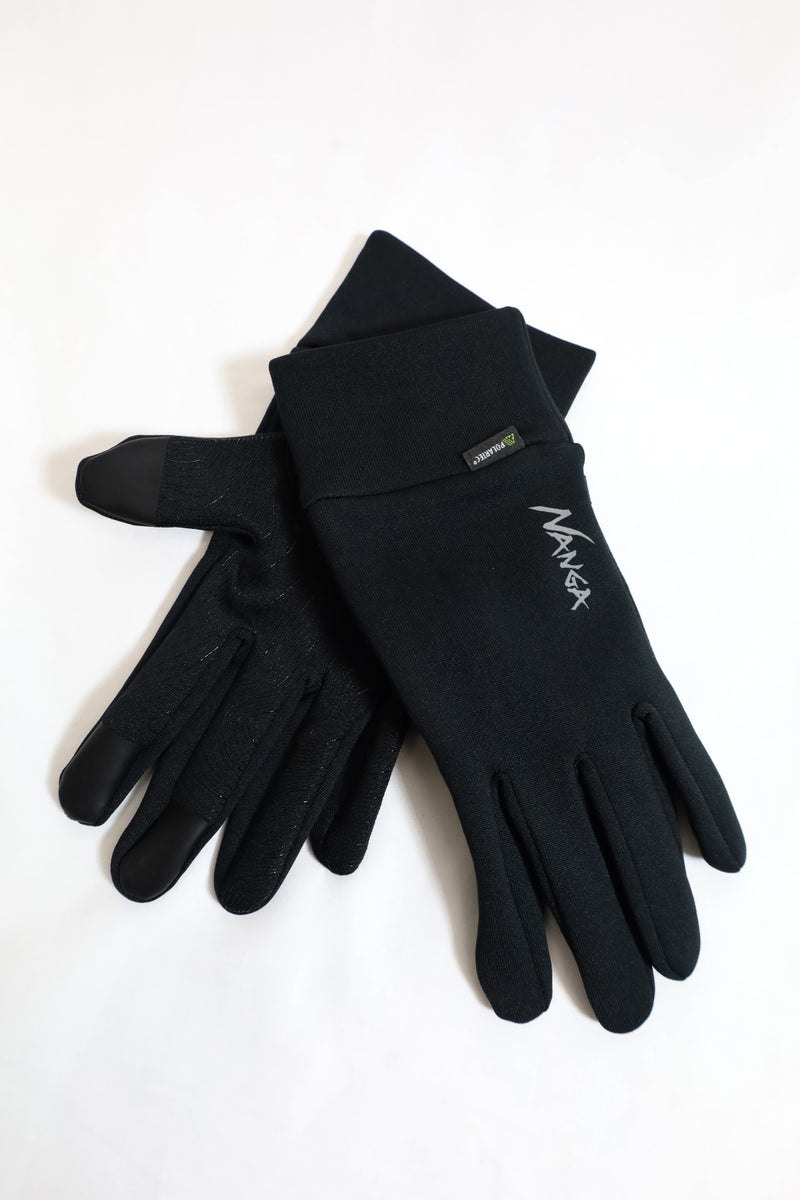 NANGA/POLARTEC POWER STRETCH GLOVES - Blk