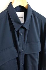 RW / REGULAR COLLAR HALF SLEEVE SHIRT-RW2471103-NAVY