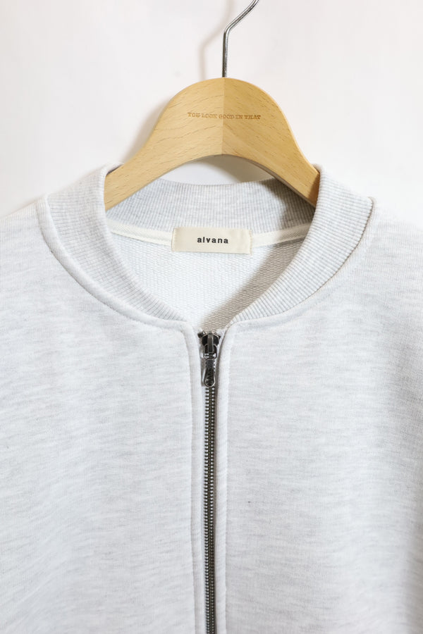 alvana / MASSIVE ZIP JACKET - TOP WHITE