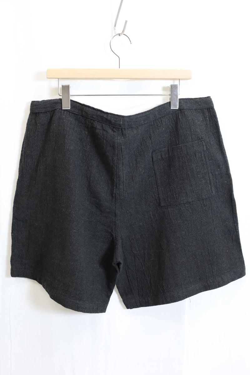 alvana / Handspun hemp easy Shorts- Ink Black