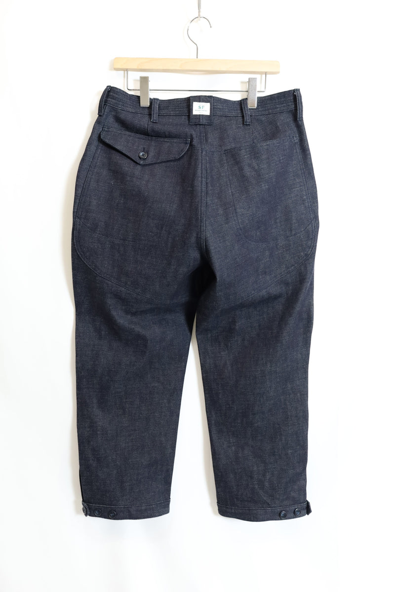 SASSAFRAS / Leaf Warden Pants 4/5 13.5oz Denim - SF-252290