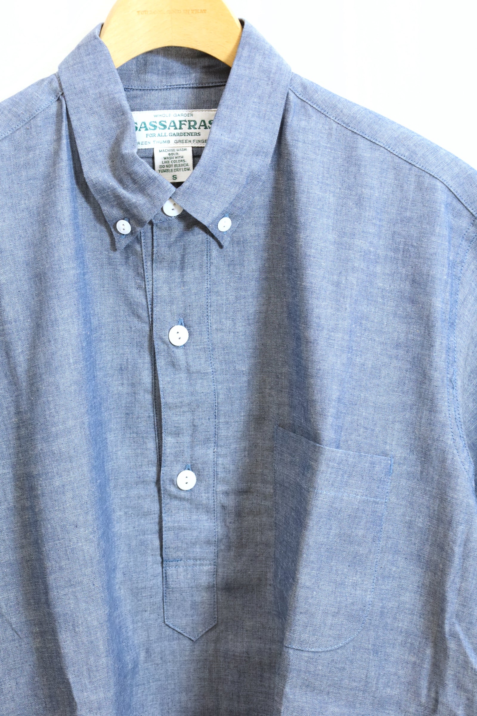 ササフラス　Wheel Barrow Shell Shirts 1/2 Sサイズ SASSAFRAS[ササフラス] Wheel Barrow Shell Shirt 1/2 - Block Check