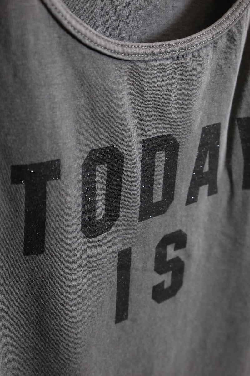 TODAY edition / "TODAY IS" Tank Top - BLACK