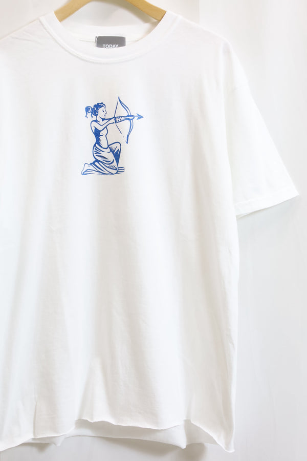 TODAY edition / BRIGHT FUTURE #09 SS Tee - 射手座/White