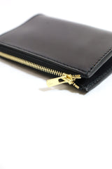 Re-ACT / Shell Cordvan L Zip Compact Wallet - Black