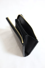 Re-ACT / Shell Cordvan L Zip Compact Wallet - Black