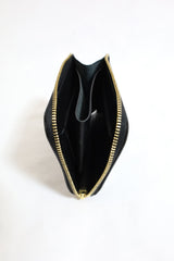 Re-ACT / Shell Cordvan L Zip Compact Wallet - Black