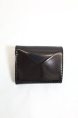 Re-ACT / Shell Cordvan Three Fold  Mini Wallet - Black