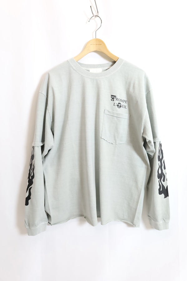 TODAY edition / TROMPE L'OEIL #01 LS Tee - Gray – redtriangle