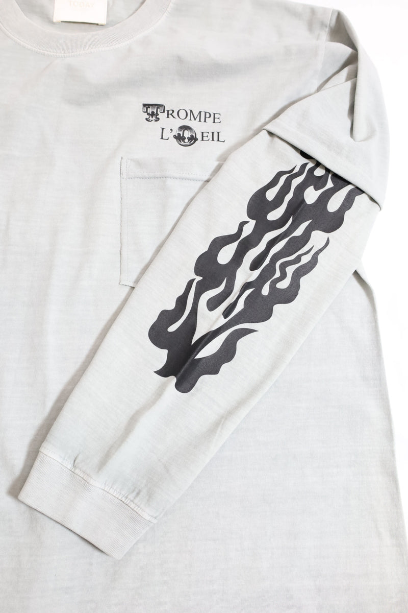 TODAY edition / TROMPE L'OEIL #01 LS Tee - Gray – redtriangle