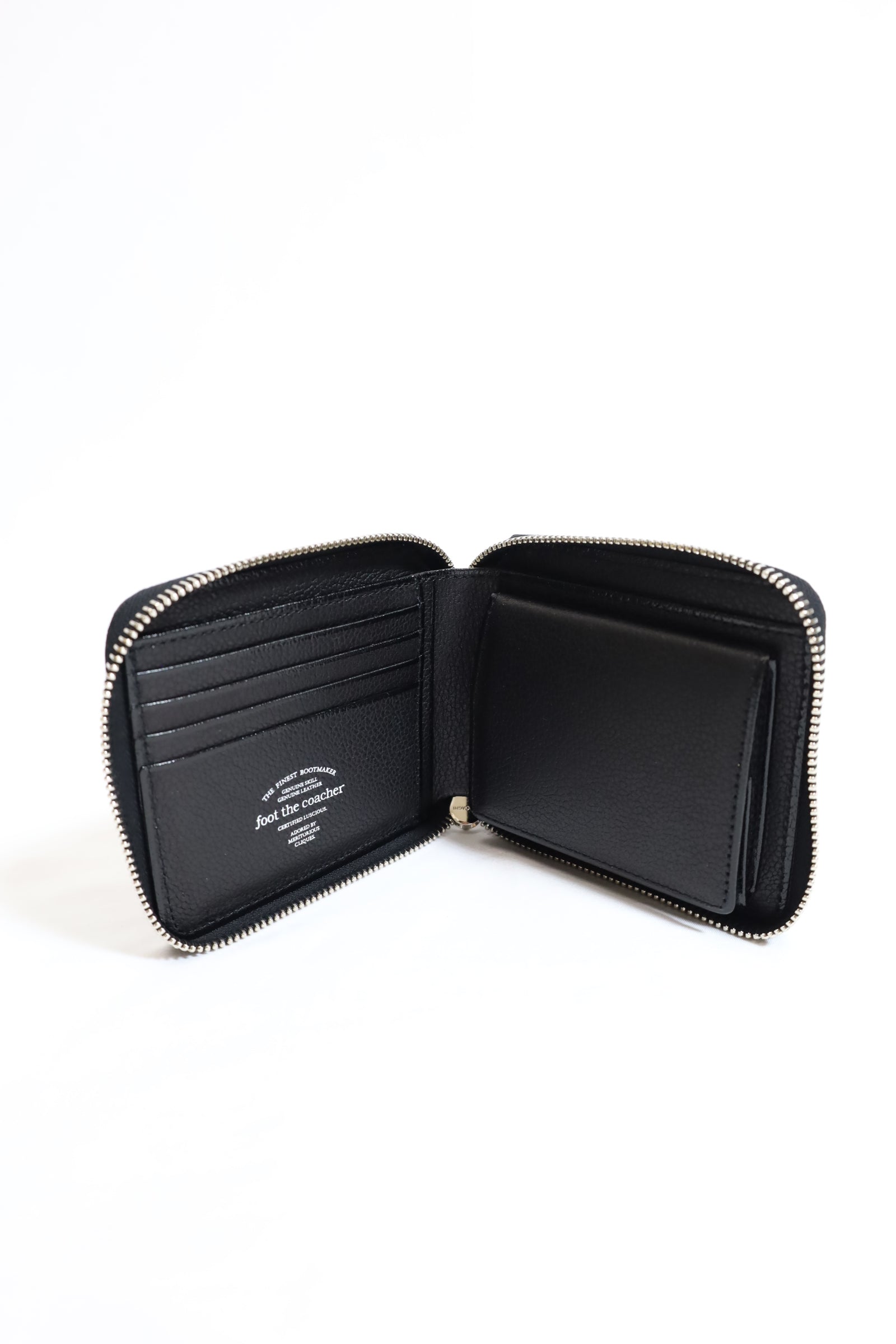 foot the coacher / SQUARE ZIP WALLET - BK/BK – redtriangle