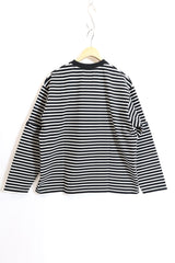 MODMNT /DETACHABLE BORDER L/S TEE - NVY×WHT