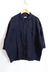 jujudhau / Beack Collar Shirt 1/2 - Blue Check