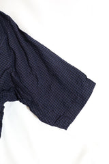 jujudhau / Beack Collar Shirt 1/2 - Blue Check