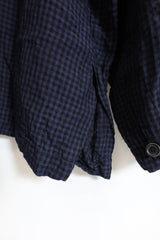jujudhau / LOOP JACKET - BLUE CHECK