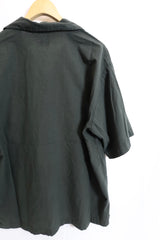 alvana /Uneven  open collar S/S shirts - Black