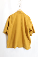 alvana /Uneven  open collar S/S shirts - Gold