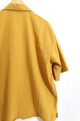 alvana /Uneven  open collar S/S shirts - Gold