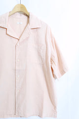 alvana /Uneven  open collar S/S shirts - Pink