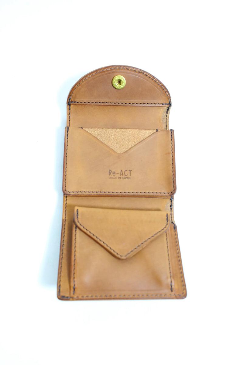 Re-ACT / Texas Three Fold Compact Wallet - Brown