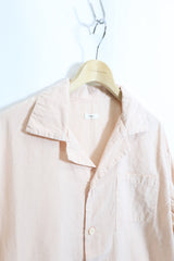 alvana /Uneven  open collar S/S shirts - Pink