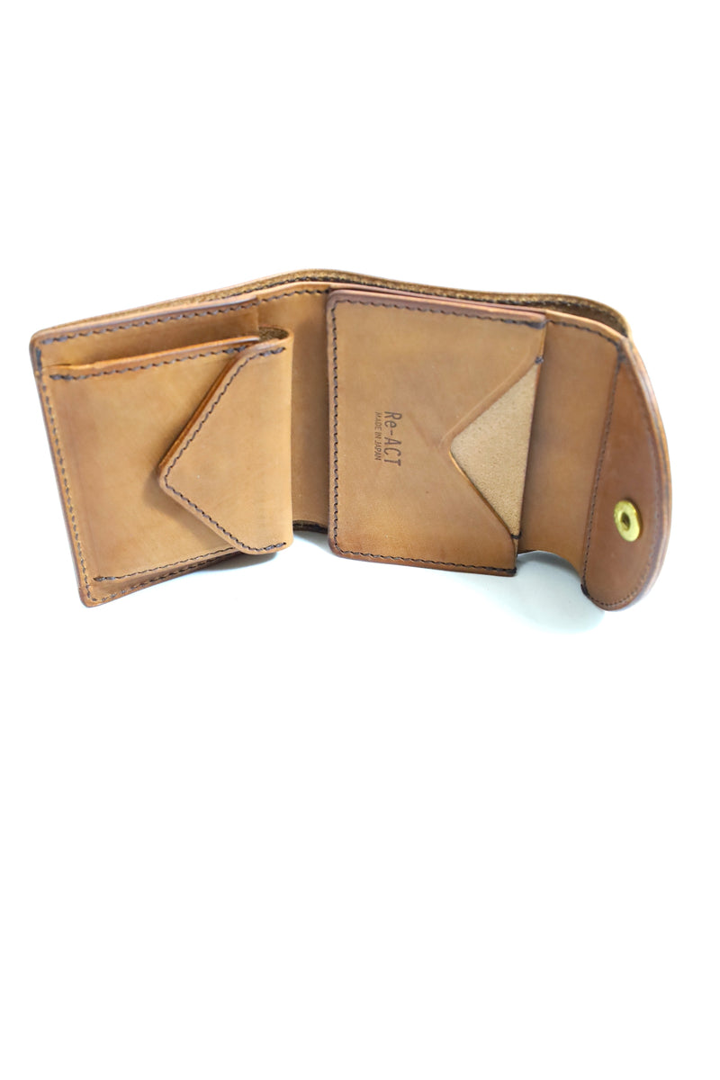 Re-ACT / Texas Three Fold Compact Wallet - Brown