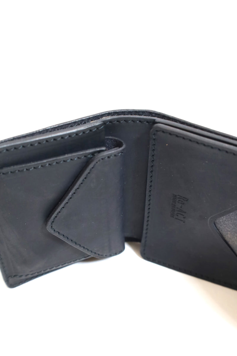 Re-ACT / Texas Three Fold Compact Wallet - Black