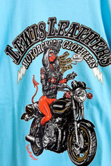 EROSTIKA × LEWIS LEATHERS TEE / AQUA