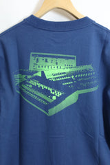 SARCASTIC / I Love Drum Machines Short Sleeve Tee - M.Blue