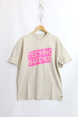 SARCASTIC / Techno Sucks Short Sleeve Tee - Sand